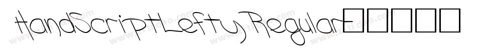 HandScriptLefty Regular字体转换